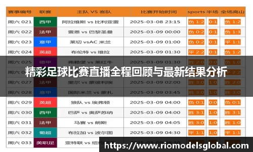 精彩足球比赛直播全程回顾与最新结果分析